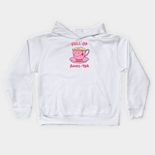 "Full Of Anxi-Tea" Cute Tea Cup Kids Hoodie